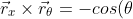 \vec{r}_x\times\vec{r}_\theta= -cos(\theta)\vec{i}- sin(\theta)\vec{k}